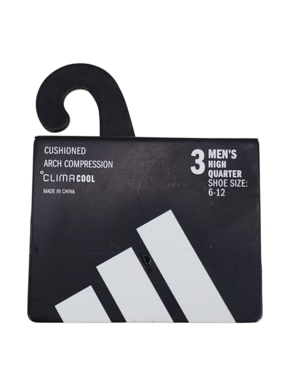 Adidas Mens Cushioned High Quarter Socks 3-Pack Large Shoe Size 6-12 - Picture 4 of 9